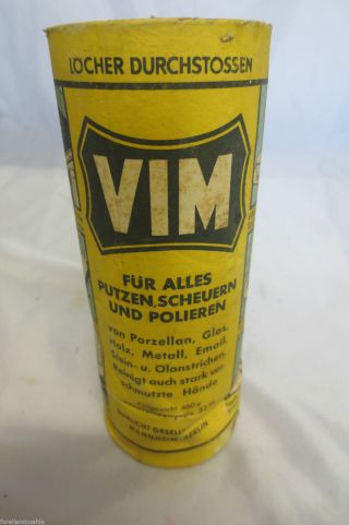 Originalpackung Sunlicht Vim Putzmittel Scheuermittel 1940 Porzellan Email Glas Bild