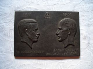 Reliefbild Gusseisen,  Friedrich Krupp / Alfried Krupp Von Bohlen Und Halbach Bild