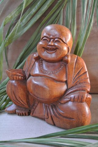Happy / Skulptur / Dekoration / Tier/ Holz / Buddha / 4070 Bild