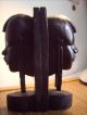 Alte Ebenholz Figur Skulptur Schnitzerei Buchstütze Schwer Afrika 2 Stück Entstehungszeit nach 1945 Bild 1