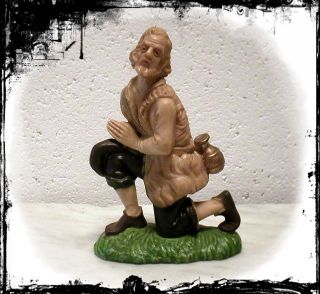 Alte Krippenfigur Hirte Knieend Betend Aus Bakelit Nativity Scene Shepherd Bild