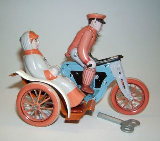 Tintoy,  Blechspielzeug,  Tolles Motorrad Mit Uhrwerk,  Schlüssel,  Ms 458,  China. Bild