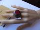 Alter Damen Ring,  935 - Er Silber Mit Einem Großen Karneol (alt Frankreich) Ringe Bild 5