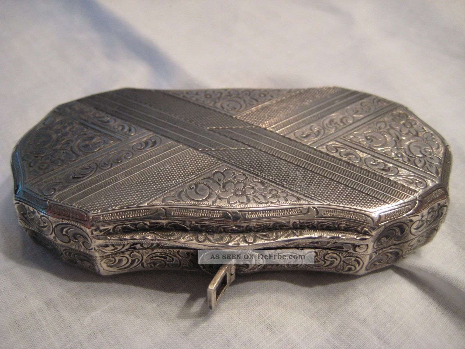 Art Deco 935 Silber Dose Necessaire Spiegel Puder Lippenstift Meister Jf Um 1930 Objekte vor 1945 Bild