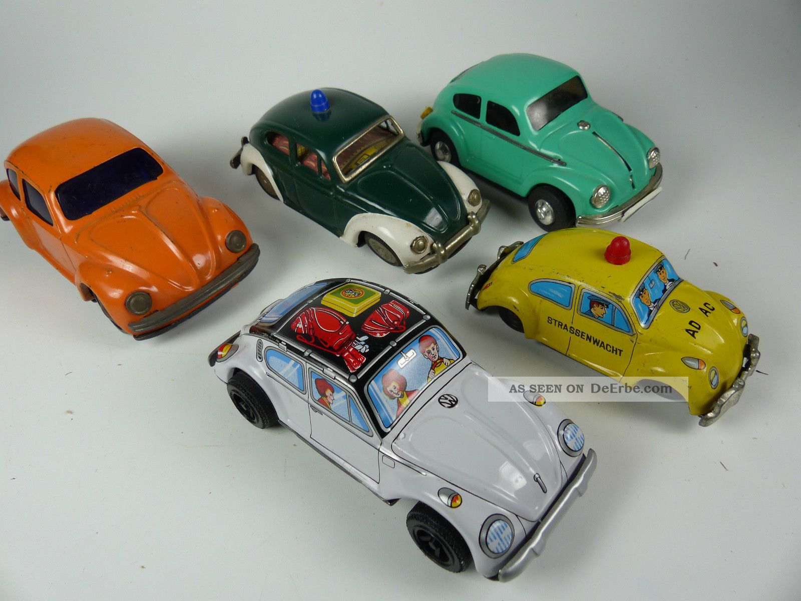 5x Vw Käfer / Beetle Tinplate Modelle Japan/china - 1960er Jahre Blech Original, gefertigt 1945-1970 Bild