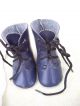 Alte Puppenkleidung Schuhe Vintage Violet Blue Boots Shoes Socks 40cm Doll 5 Cm Original, gefertigt vor 1970 Bild 2
