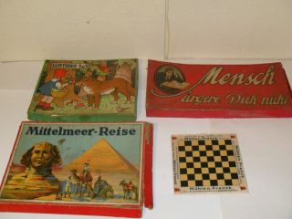 4 Alte Gesellschaftsspiele Von Klee Scholz Mühlen Franck Ca.  1920 Bis 1940 Bild