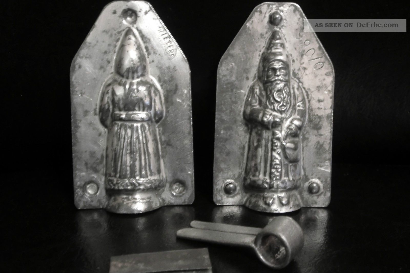 Alte Kleine Schokoladenform Nikolaus,  Weihnachtsmann Bäcker & Konditor Bild
