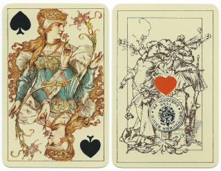 Alte Luxus Spielkarten,  Kartenspiel Nach Originalen Des Otto Weigel Von 1860 Bild