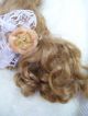 Alte Puppenteile Goldblonde Ponies Haar Perücke Vintage Doll Hair Wig 40 Cm Girl Puppen & Zubehör Bild 1