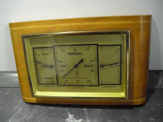 Altes Hygrometer - Barometer - Thermometer Der Firma Gischard Bild