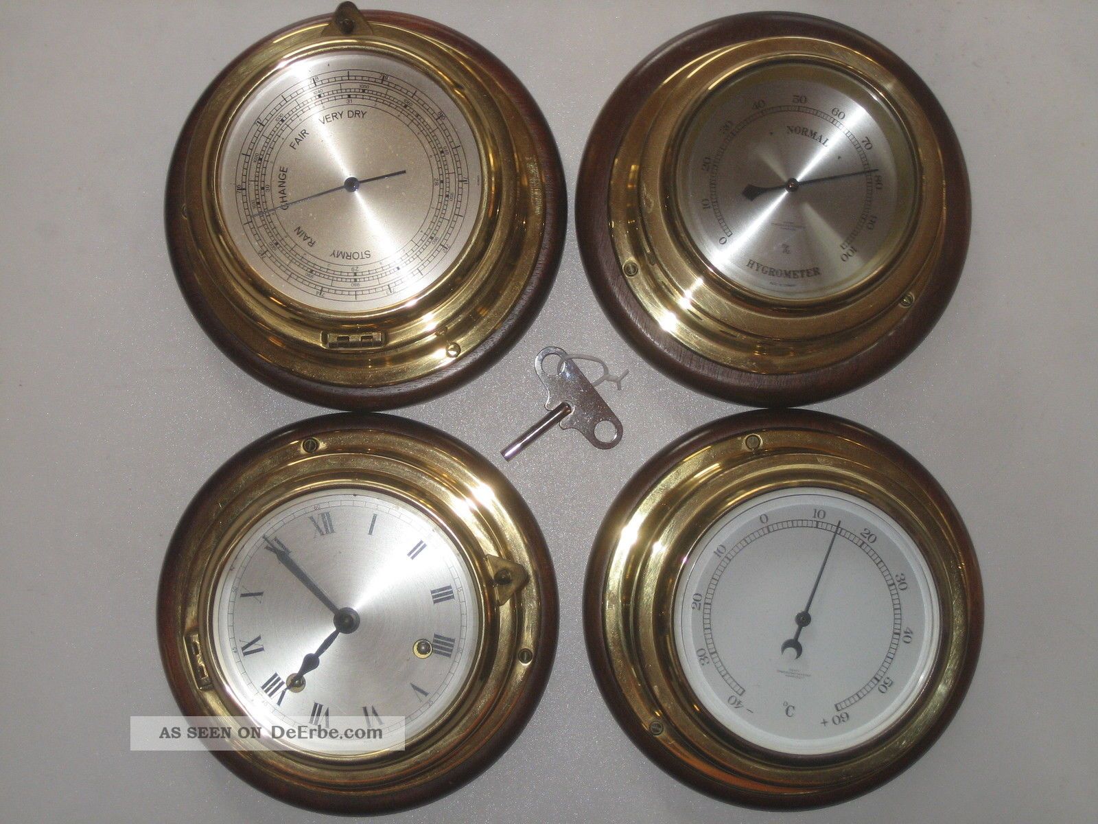 Dekorative Sammlung: Glasenuhr,  Barometer,  Thermometer Und Hygrometer (wempe) Technik & Instrumente Bild