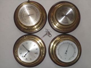 Dekorative Sammlung: Glasenuhr,  Barometer,  Thermometer Und Hygrometer (wempe) Bild