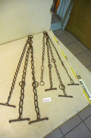 Nr.  8340.  2x Alte Ketten Rostig Eisenketten Stahlketten 1,  8 Kg Old Iron Chains Bild