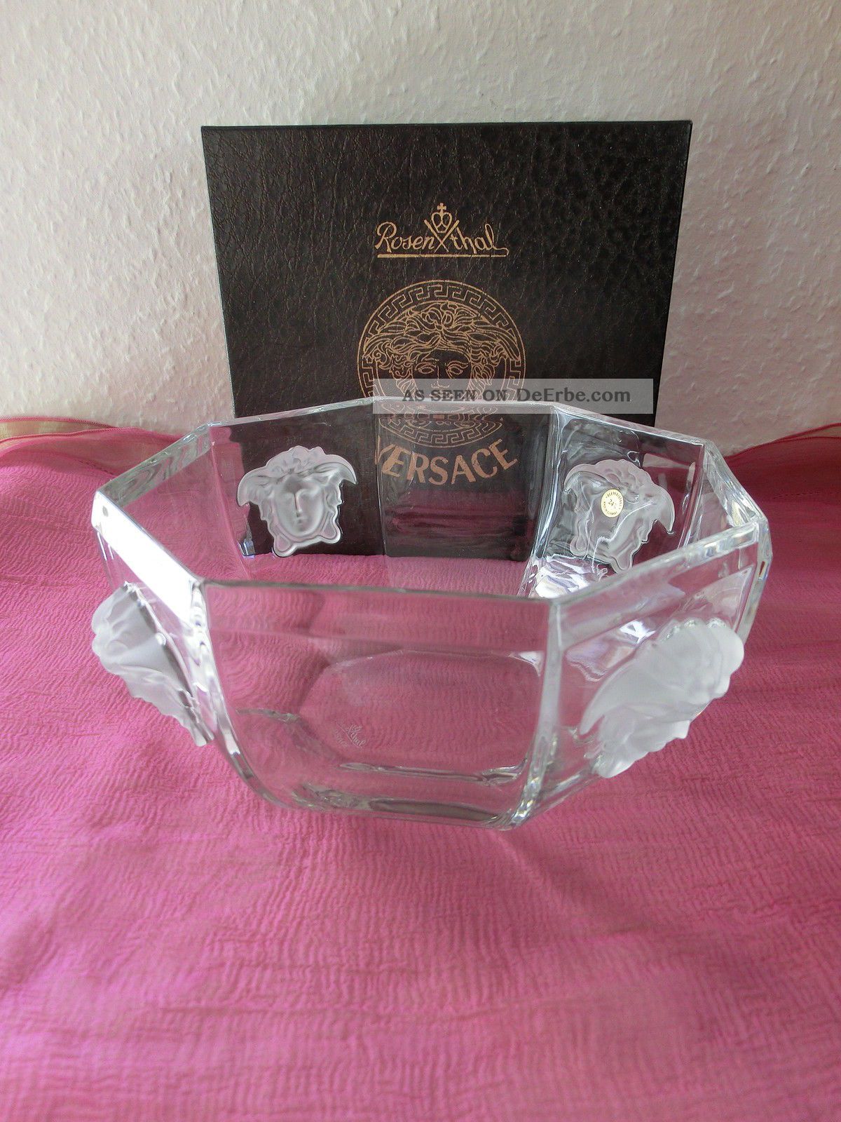 Rosenthal Versace Dekor Medusa 1 Schüssel D 18 Cm Hö 9,  3 Cm Wie In Ovp Kristall Bild