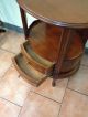 Beistelltisch Tisch Antik Alt Verziert Oval Holz Chippendale Telefontisch Barock Beistelltische Bild 3