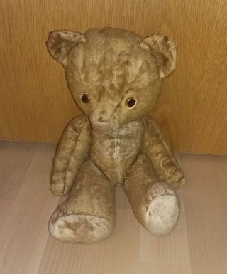 Alter Teddy - Bär Mit Holzwolle - - Selten Bild