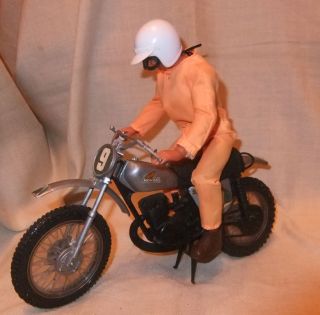 Motorrad Honda Motocross Cr250m Mattel 1974 Mit Fahrer Action Figur Mattel 1971 Bild