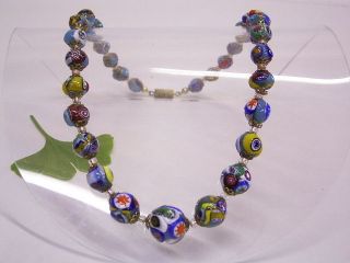 Murano - Glasperlen - Kette: Halskette: Handarbeit: 1960er Jahre: 43 Cm Lang Bild