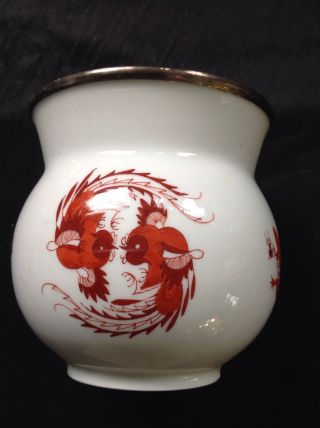 Meißner Porzellan - Vase Mit Silberrand Bild