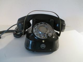 Altes Schwarzes Bakelit Telefon Rtt 56 A Mit Tragebügel Bild