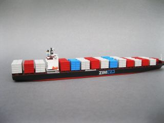 Zim Container Schiffsmodell 1:1250,  Metall Modell Der Firma Hansa Bild