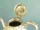 Grosse Teekanne Mit Graviertem Wappen,  617 Gramm Massiv Silber,  Barock Stil Objekte vor 1945 Bild 6