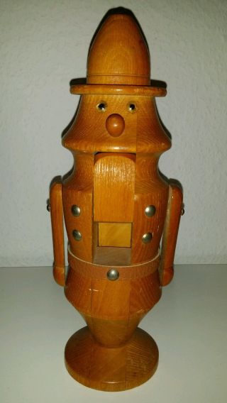 Sehr Alter Ungewöhnlicher Nussknacker Aus Holz Nutcracker Erzgebirge??? Vintage Bild
