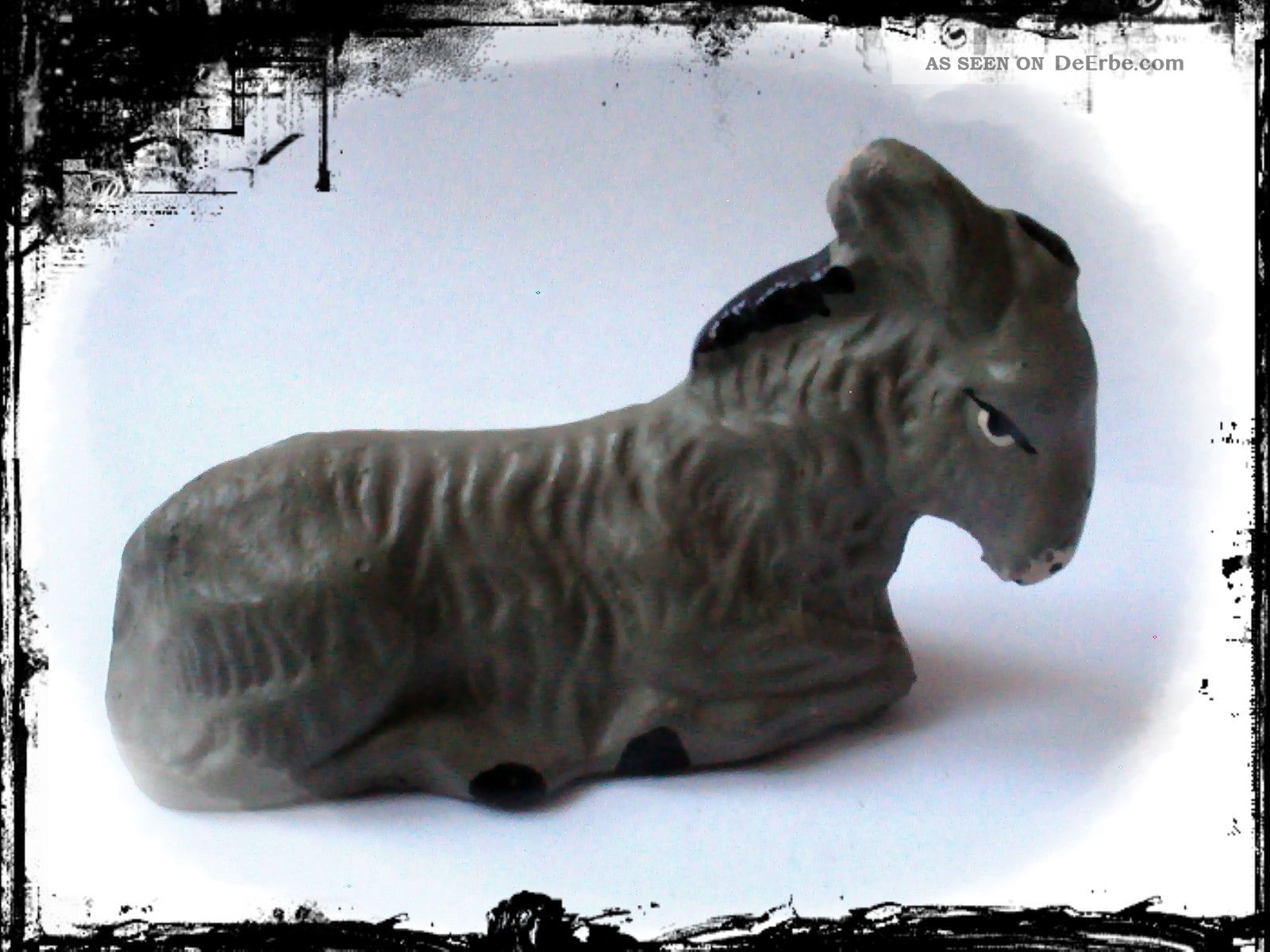Antike Krippenfigur Esel Aus Masse Erzgebirge RaritÄt Für Sammler Antique Donkey Krippen & Krippenfiguren Bild
