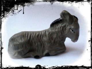 Antike Krippenfigur Esel Aus Masse Erzgebirge RaritÄt Für Sammler Antique Donkey Bild