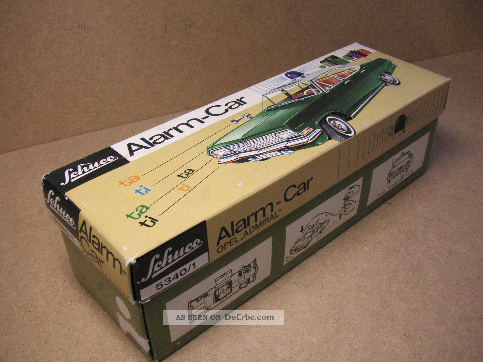 Schuco Opel Admiral Alarm Car 5340/1 Elektro Germany 60er Okt Ladefund Neuwertig Original, gefertigt 1945-1970 Bild
