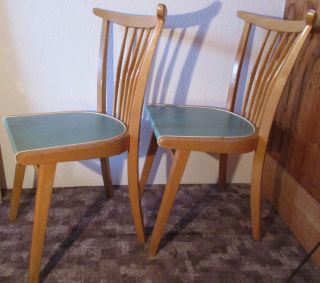 Alter Küchen Stuhl Strebenstuhl 50er Rockabilly Kitchen Chair Vintage Shabby Bild