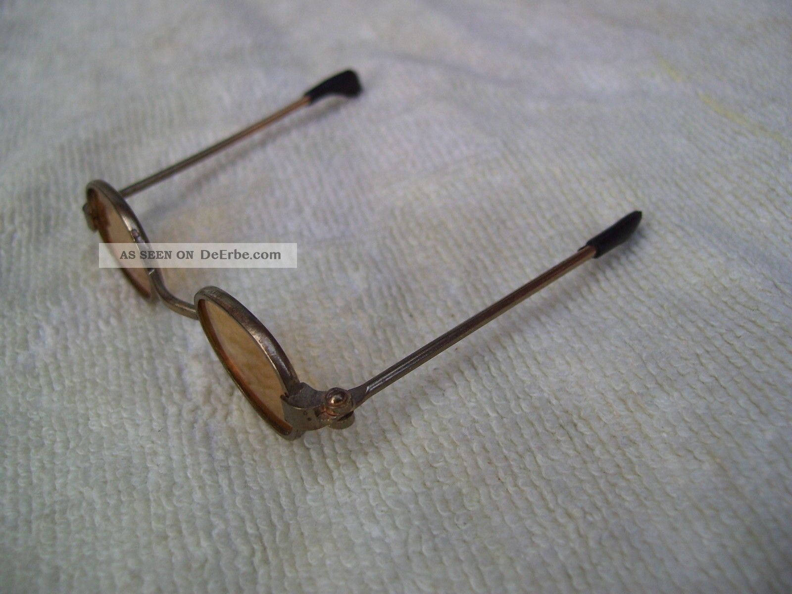 Alte Puppenkleidung Accessories Brille Oval Sun Glasses Vintage Clothes 40c Doll Original, gefertigt vor 1970 Bild