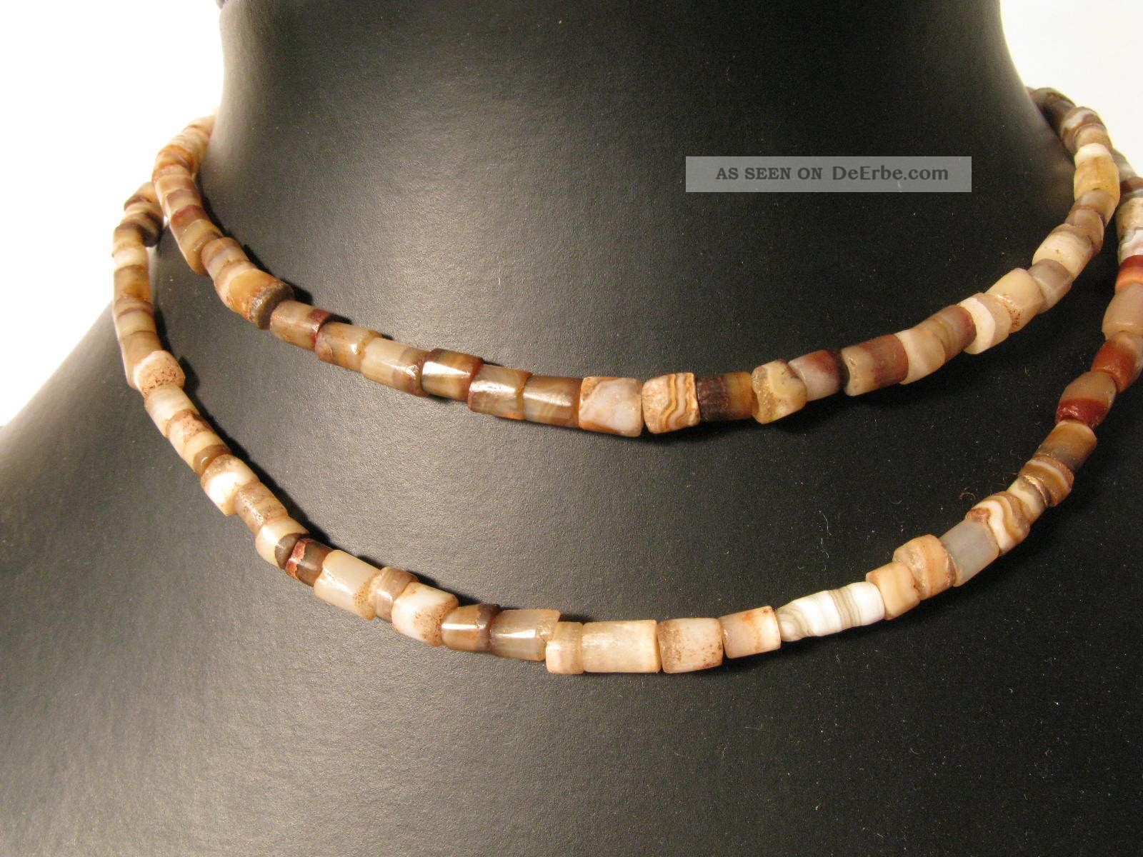 Alte Kleine Feine Achatperlen Sahel Strand Antique Small Stone Beads Afrozip Afrika Bild