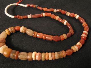 Strang Antike Steinperlen Sahel Antique Rare Stone Beads Afrozip Bild