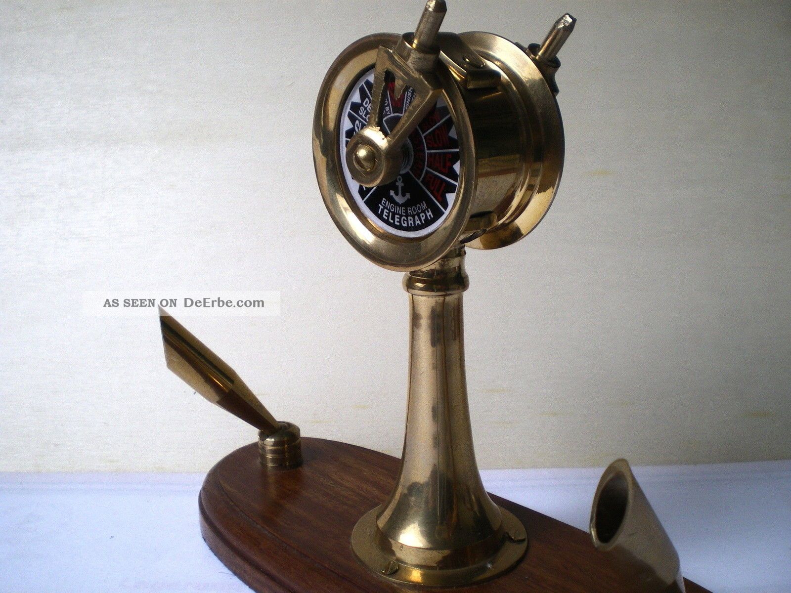Maritime Dekoration Eugine Room Telegraph Maschinentelegraph Messing & Echt Holz Maritime Dekoration Bild