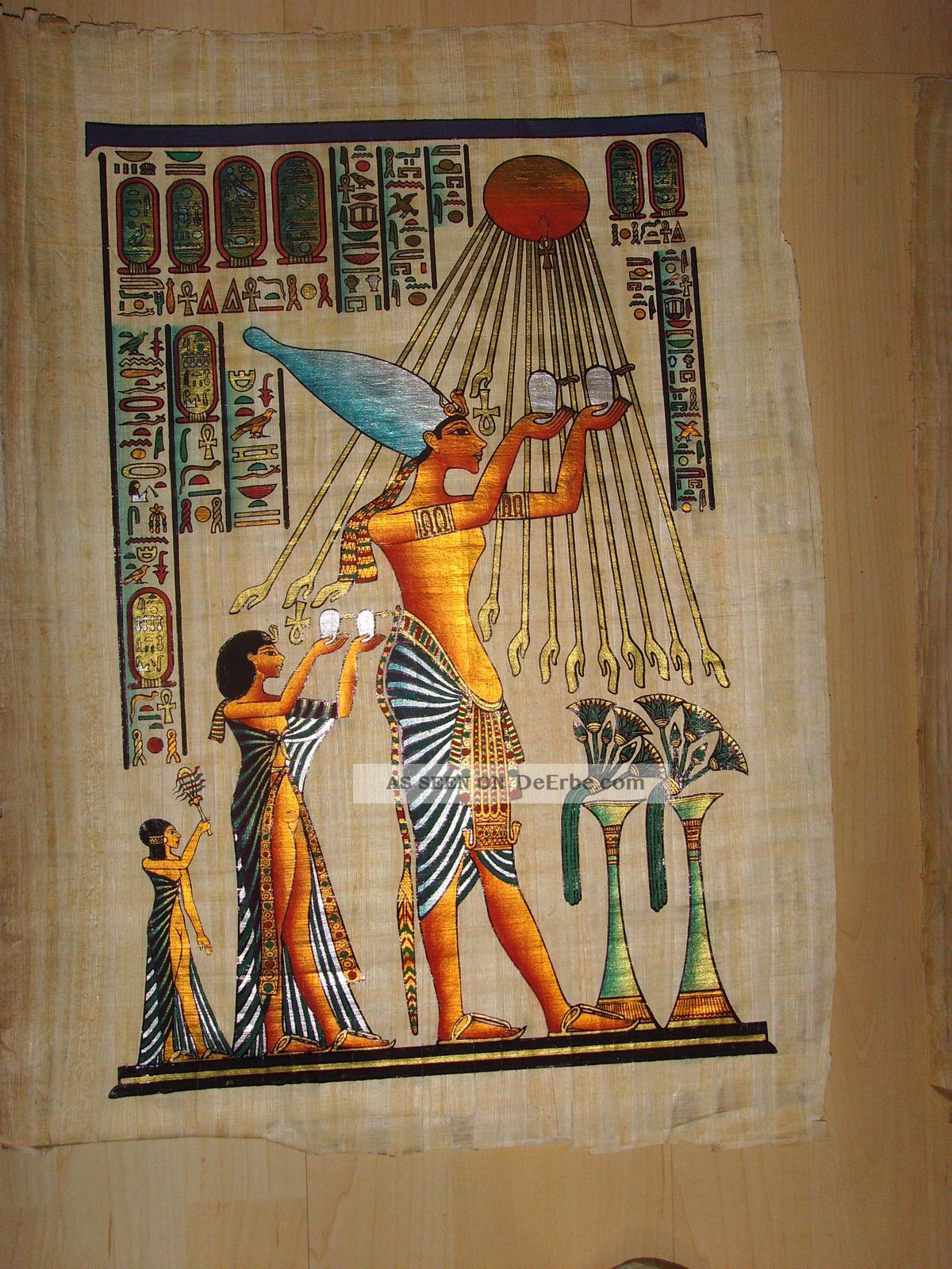Aegypten Papyrous 3 Bilder Packet  Bilder40.  60 Cm Entstehungszeit nach 1945 Bild