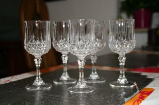 Cristal D ' Arques,  5 Edle Bleikristall Sherry/likÖr GlÄser,  Rautenschliff,  Top Bild
