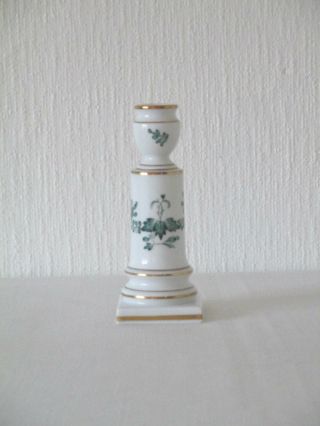 Meissen Indisch Grün Leicht - - Kerzenhalter H 15,  5 Cm 1966 Deputat Bild