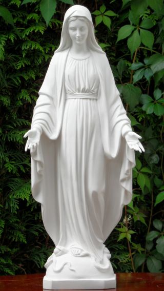 Maria Gnadenspenderin Immaculata 50 Cm Weiß Auch Für Draußen Marienstatue Madonn Bild