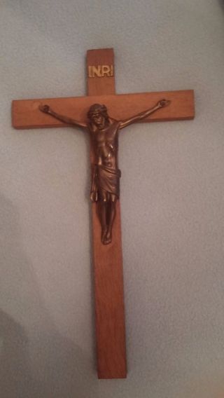 Holzkreuz - Inri - Jesus - Christus 35 Cm Bild