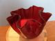 Venini Murano Fazzoletto = Taschentuch - Vase Rot Signiert Ätzstempel Sammlerglas Bild 1