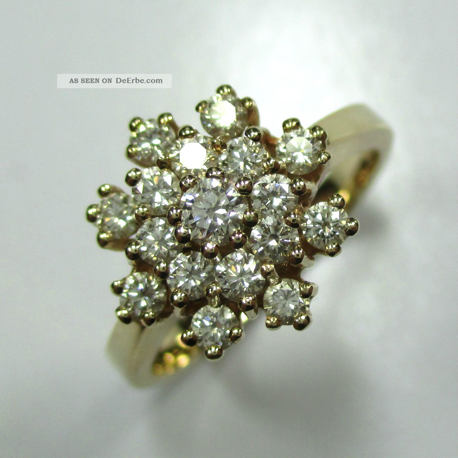 1118 - Prachtvoller Ring Aus Gelbgold 585 Mit 17 Brillanten - - - Video - 1897/5 - Ringe Bild
