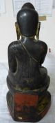 Antiker Buddha Holzfigur 51 Cm Massivholz Geschnitzt Internationale Antiq. & Kunst Bild 6