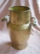 Antik Messing Keramik Griff Bodenvase Vase Krug Pflanzschale Deko Krug Humpen Gefertigt nach 1945 Bild 1