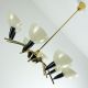 Luster 8 - Armig Sputnik Pendel Lampe Spinne Messing 50s Glas Stilnovo 1950-1959 Bild 14