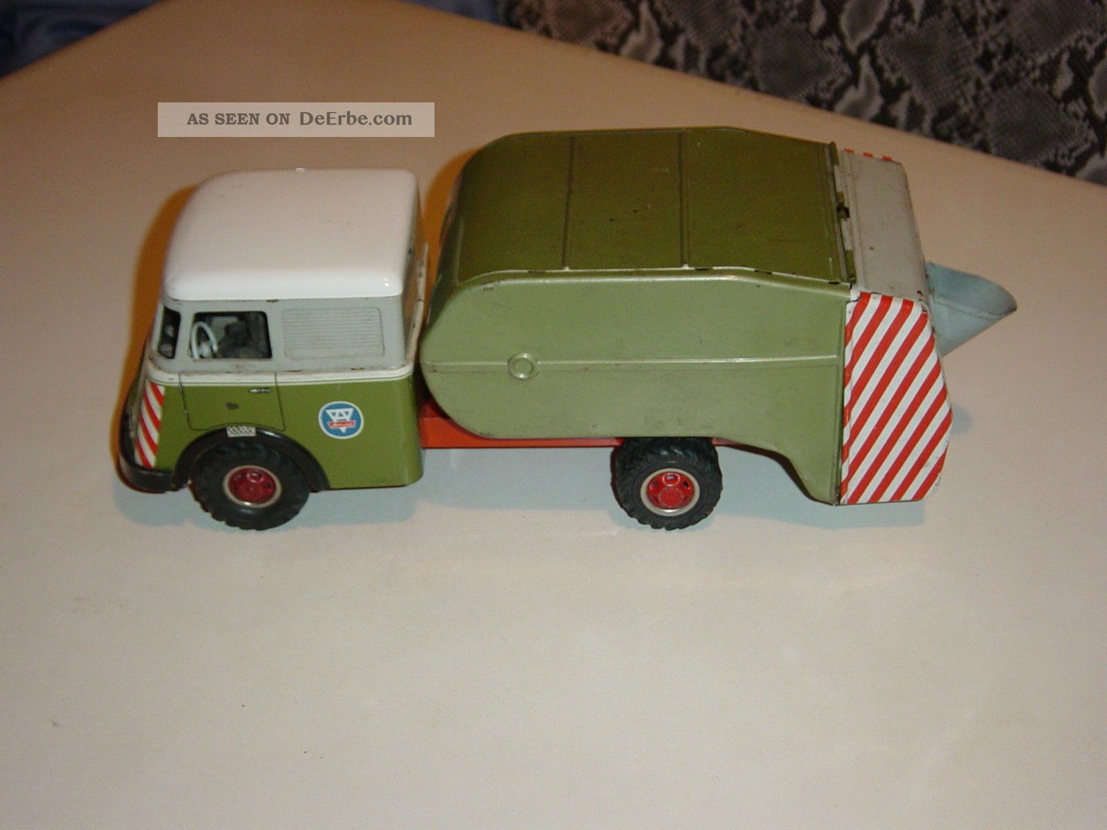 Arnold Müllauto /daf Ta15 - 43 Müll Lkw Blechspielzeug Ca.  50er Jahre Original, gefertigt 1945-1970 Bild