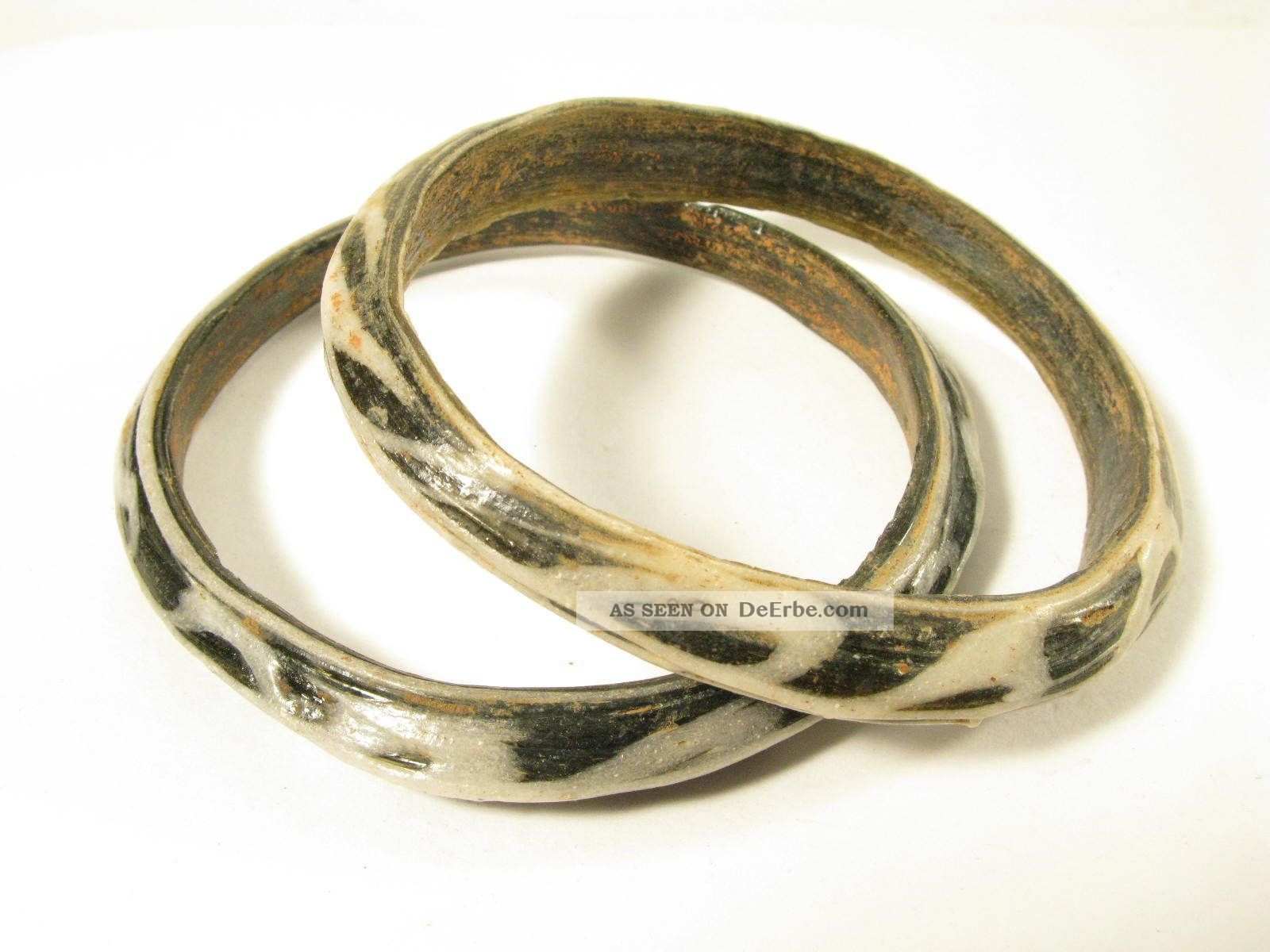 2 Alte Glasreife Sahel Old Glass Bracelets Bida Nigeria Afrozip Entstehungszeit nach 1945 Bild