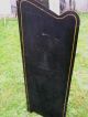 Alter Ofenschirm Kaminschirm Paravent Metall Zweiteilig Schwarz Goldrand Antike Originale vor 1945 Bild 3