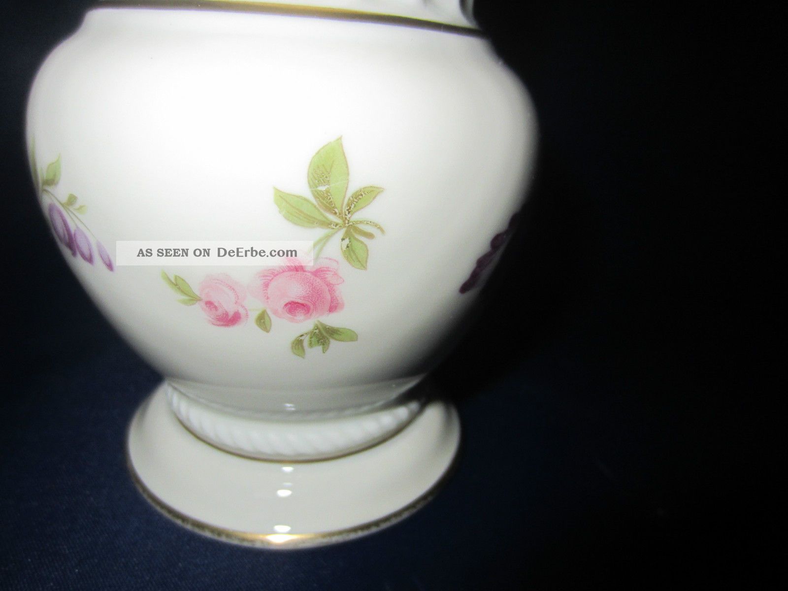 Alte Rosenthal Vase Elfenbein Streublümchen 17 Cm